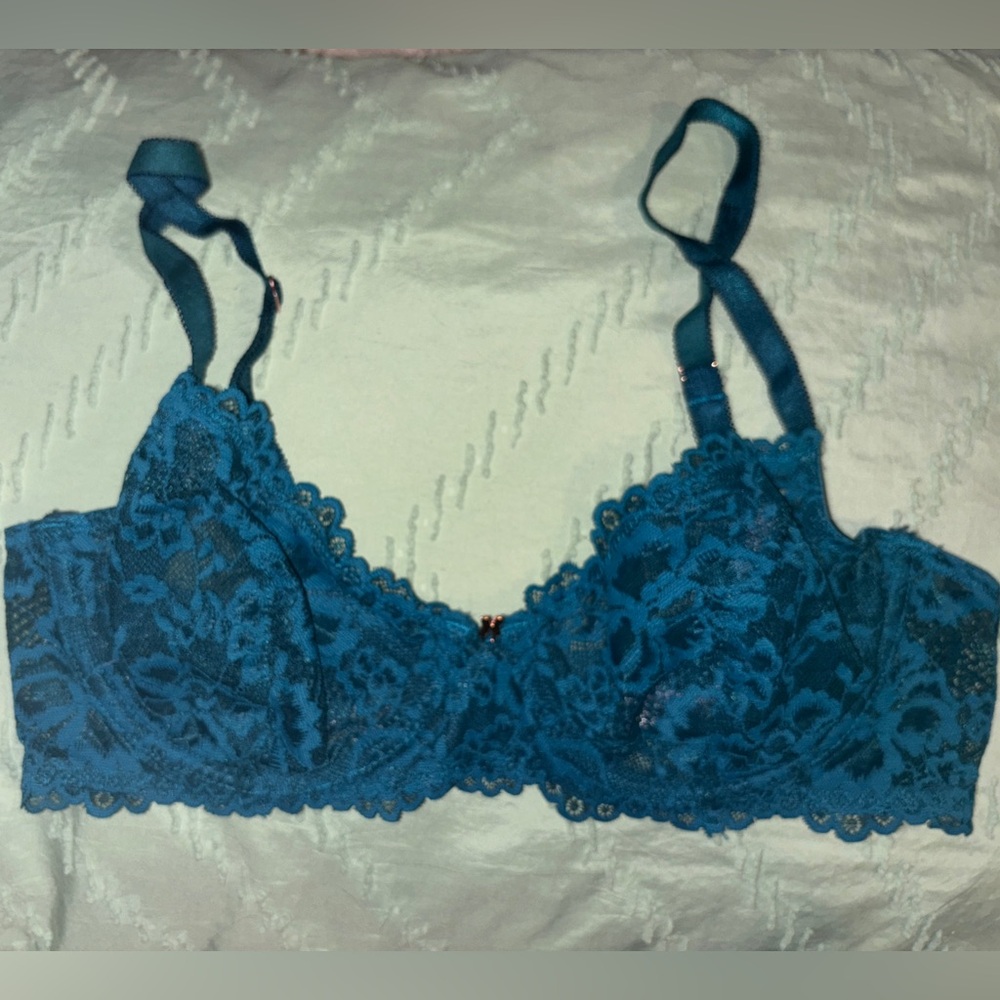 Savage X Fenty Teal Lace Bra